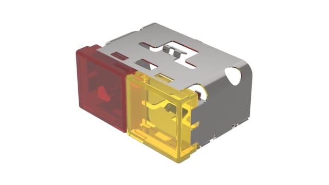 EAO Indicator Lens Rectangular Style, Yellow, Red, 38 mm Long | 03-902.2/4