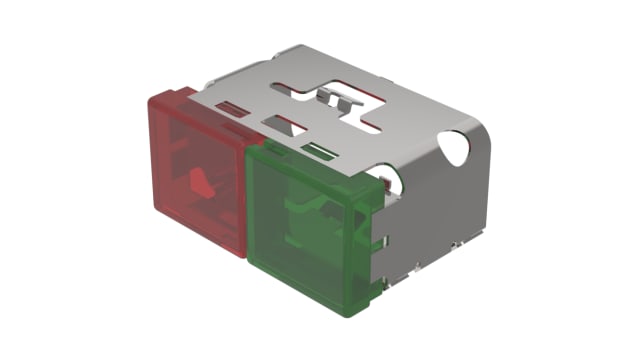 EAO Indicator Lens Rectangular Style, Green, Red, 38 mm Long | 03-902.2/5