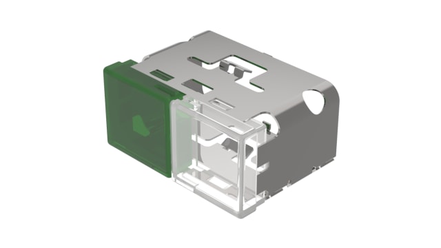 EAO Indicator Lens Rectangular Style, Green, White, 38 mm Long | 03-902.5/9