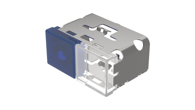 EAO Indicator Lens Rectangular Style, Blue, White, 38 mm Long | 03-902.6/9