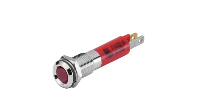 EAO 17-01 Series Red Panel Mount Indicator, 24, 8 Mounting Hole Size, Plug-In Termination, IP40, IP65 | 17-010350