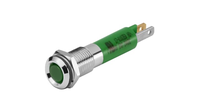 EAO 17-01 Series Green Panel Mount Indicator, 24, 8 Mounting Hole Size, Plug-In Termination, IP40, IP65 | 17-010351