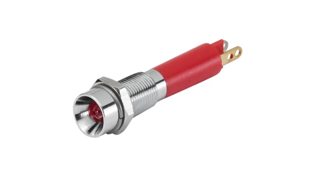 EAO 17-03 Series Red Panel Mount Indicator, 24, 6 Mounting Hole Size, Plug-In Termination, IP40, IP65 | 17-030350