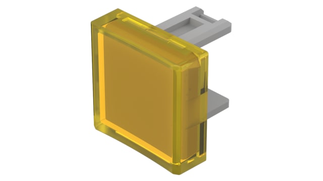 EAO Indicator Lens Square Style, Yellow, 15.3 mm Long | 31-954.4