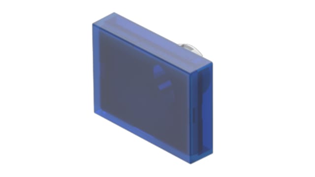 EAO Indicator Lens Rectangular Style, Blue, 24 mm Long | 61-9681.6