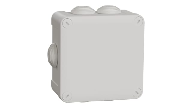 Schneider Electric Mureva Series White Polypropylene Junction Box, IP55, 7 Terminals, 105 mm, 105 mm 105 mm | IMT05025