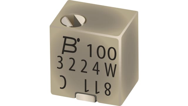 5000 Ω, Surface Mount Surface Mount Trimmer Resistor 0.25 W Side Adjust Bourns, 3224 | 3224G-1-502E