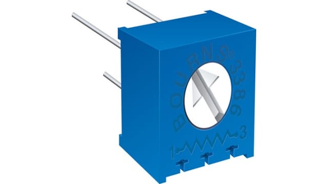 5000 Ω, Surface Mount Surface Mount Trimmer Resistor, Solder Plated 0.5 W Side Adjust Bourns, 3386 | 3386X-1-502LF