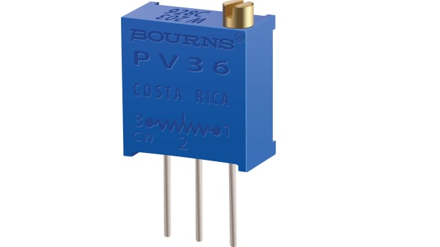 100 kΩ, Surface Mount Surface Mount Trimmer Resistor, Lead 0.5 W Side Adjust Bourns, PV36 | PV36X104C01B00