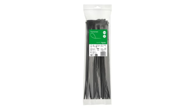 Schneider Electric Cable Tie, Cable Tie, 370 mm x 4.8 mm, Black Polyamide 66 | IMT46423