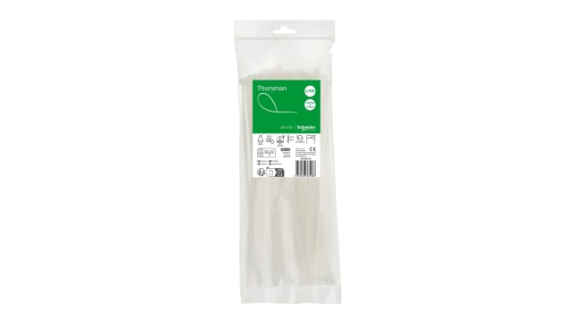Schneider Electric Cable Tie, Cable Tie, 250 mm x 4.8 mm, Clear Polyamide 66 | IMT46415