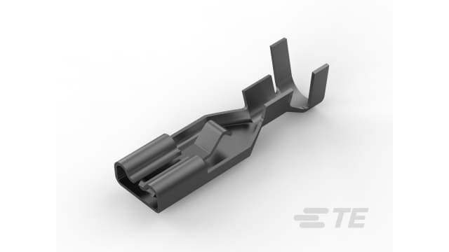 TE Connectivity Receptacle Terminal, Black, Uninsulated, Tin 16 AWG | 1217580-1