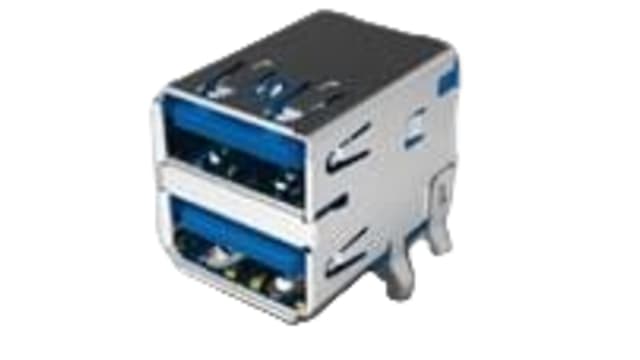 TE Connectivity Female- 2 Port Type USB Type A USB Connector USB 3.0 | 1932355-1