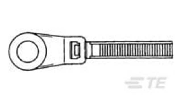 TE Connectivity Cable Tie, Screw Mount, 200 mm x 4.8 mm, Natural Polyamide 66 | 2-100716-1