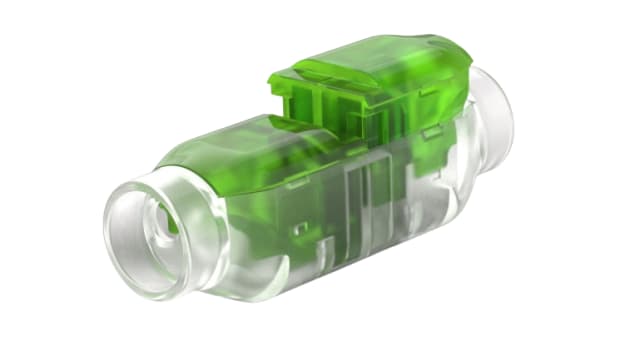 TE Connectivity, 2213 Butt Splice Connector, Green, Insulated, Phosphor Bronze 18 AWG | 2213800-1