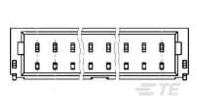 TE Connectivity AMP HPI Series Right Angle Board PCB Header, 10 Contact(s), 1 mm Pitch, 1 Row, Shrouded | 1-1734709-0