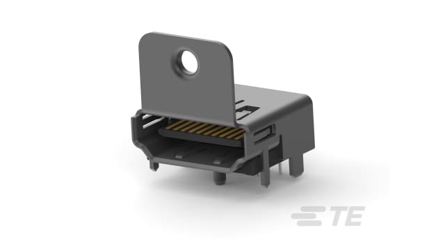 TE Connectivity 1.6 mm 19 Way Right Angle Female HDMI Connector | 1746679-1