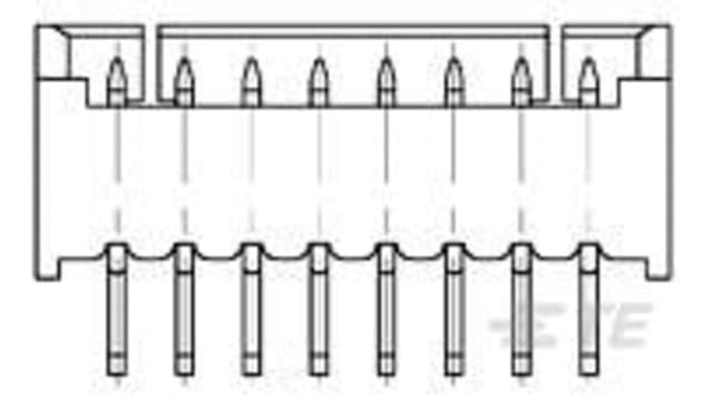TE Connectivity AMP HPI Series Vertical Board PCB Header, 14 Contact(s), 1.25 mm Pitch, 1 Row, Shrouded | 1-1734598-4