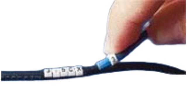 TE Connectivity STD Snap-On Clip-On/Tie-On Cable Marker, White, Pre-printed "3", 2.6 mm Cable White, 1.9 mm Cable, | 434716-000