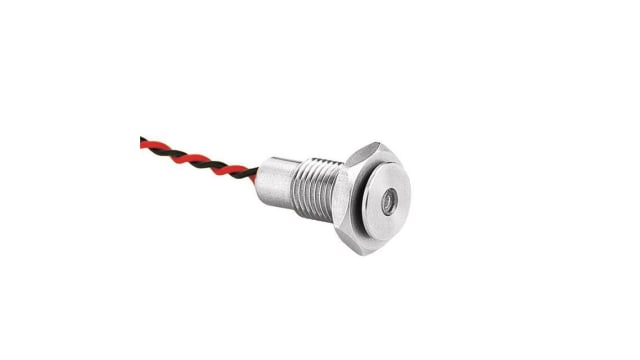 Bulgin DX0508/GN/24 Series Green Panel Mount Indicator, 24V dc, 12.1mm Mounting Hole Size, IP67 | DX0508/GN/24