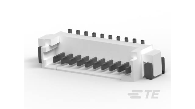 TE Connectivity AMP HPI Series Vertical Board PCB Header, 10 Contact(s), 1.25 mm Pitch, 1 Row, Shrouded | 1-1734260-0
