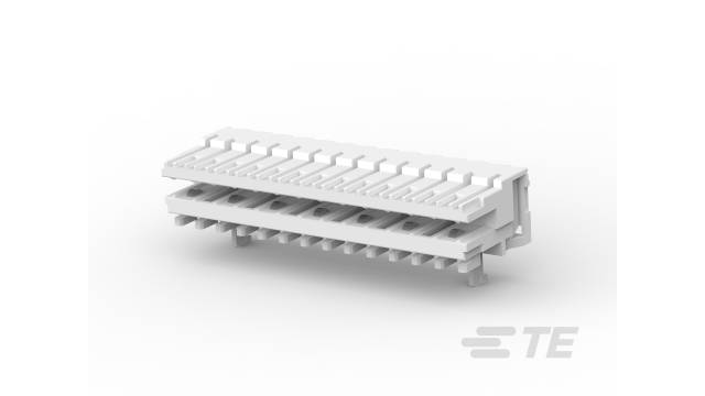 TE Connectivity 3-153 Series Right Angle Edge Connector Female, Cable, 13-Contacts, 2.5 mm Pitch, 1 Row, IDC | 3-1534799-3