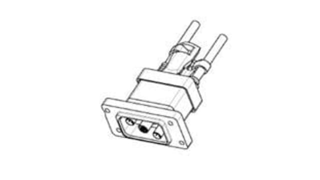 TE Connectivity, Raychem TXR Straight Circular Connector Backshell, For Use With Rack and Panel, 2-Way | 1604905-2