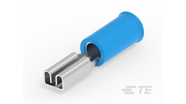 TE Connectivity, 1656 Receptacle Splice Connector, Blue, Insulated, Tin 13.5 AWG | 165616-5