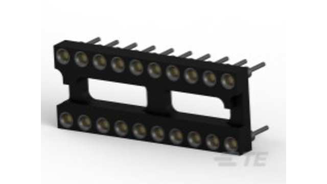 TE Connectivity 2.54 mm Pitch 20 Way DIP Test IC Socket | 2-1571552-6