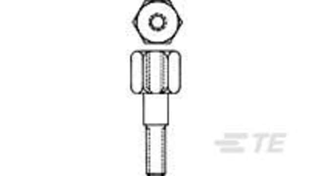 TE Connectivity, Champ Series Standoff Mounting Stud For Use With Connectors | 5229995-2