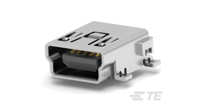 TE Connectivity Right Angle, Board Female- 1 Port Type Mini USB Type B USB Connector USB 2.0 | 1-1734035-2
