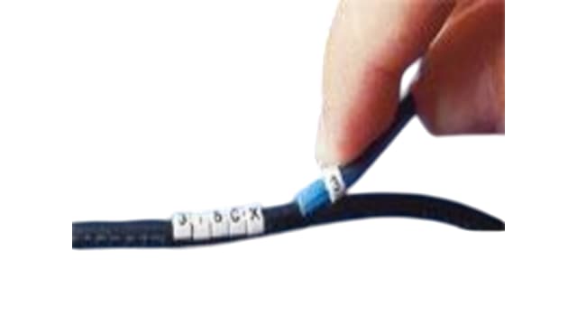 TE Connectivity STD Cable Marker, Yellow, Pre-printed "N", 3-1768045-8 Excellent Resistance to Burning- UL94 HB rated | 3-1768045-8