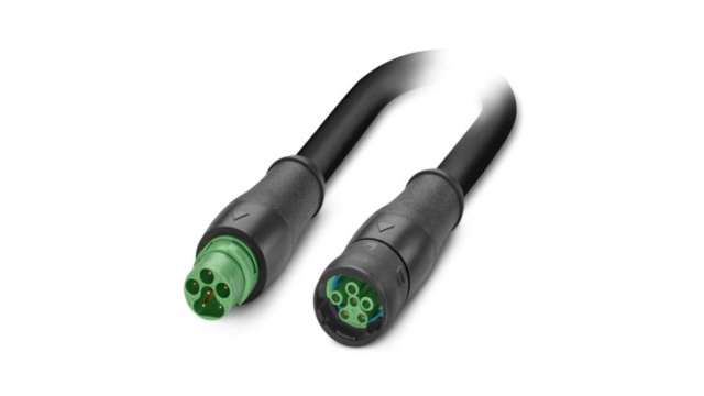Phoenix Contact, 1.5 m 6 Core Power Cable, Black Polyurethane 80 °C | 1514504