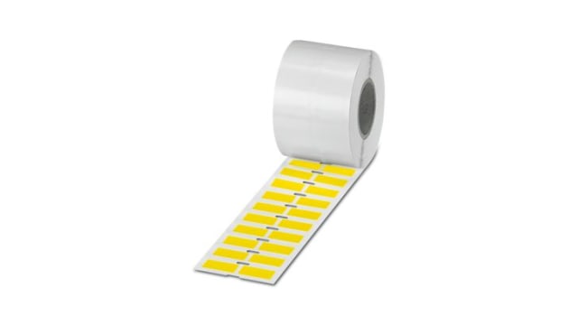 Phoenix Contact Yellow Label Printer Roll, 25.4 mm Width, 2500 Per Roll Qty, 12.7 mm | 0800238