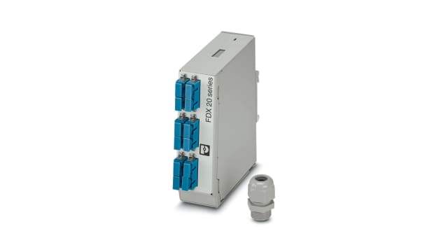 Phoenix Contact FDX 20Series, 12 Port SC, Single Mode DIN Rail Adapter | 1084827