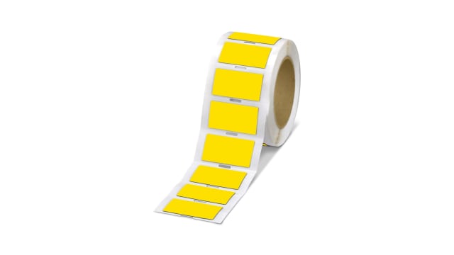Phoenix Contact Yellow Label Printer Roll, 60 mm Width, 250 Per Roll Qty, 30 mm | 1096324