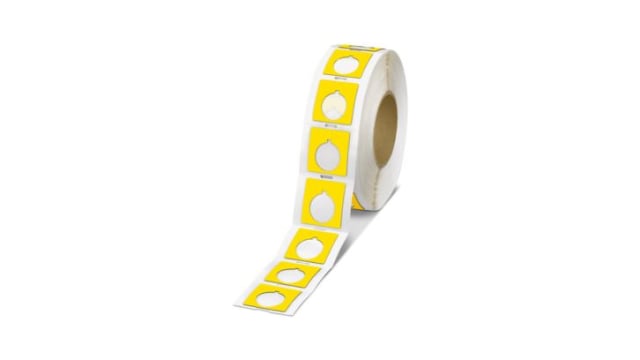 Phoenix Contact Yellow Label Printer Roll, 46 mm Width, 500 Per Roll Qty, 46 mm | 0801857