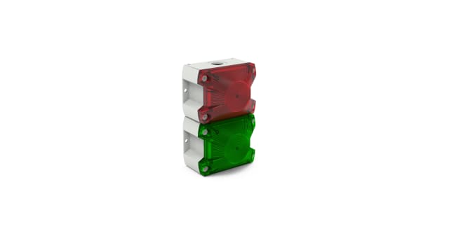 Pfannenberg 21514642055 Series Green, Red Signal Tower, 2 Lights, 120 V dc, Base-mounted | 21514642055