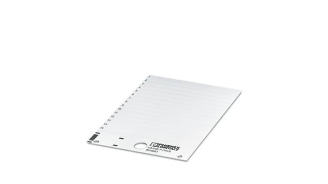 Phoenix Contact US-EML White on White Cable Labels, 9 mm Length, 35 mm Width, 9mm Label Length, 34.65mm Label Width | 0828802