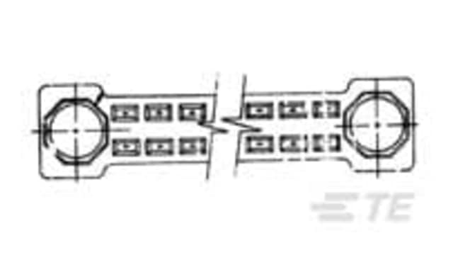 TE Connectivity ECONOMATE Series Straight Edge Connector Female, Cable | 1-116975-5