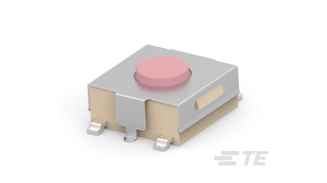 TE Connectivity Pink Rectangular Tactile Switch, SPST 50mA 0.5mm Through Hole | 1977263-3