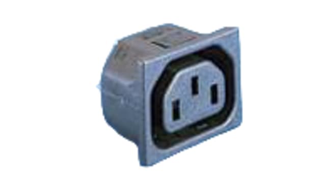 Bulgin C13 F Straight Snap-in IEC Connector, 250 V Female, Fuse Size 5 x 20 mm, 10A | PX0695/10/63