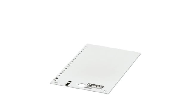 Phoenix Contact US-EML White on White Cable Labels, 7 mm Length, 17 mm Width, 7mm Label Length, 17mm Label Width | 0830988