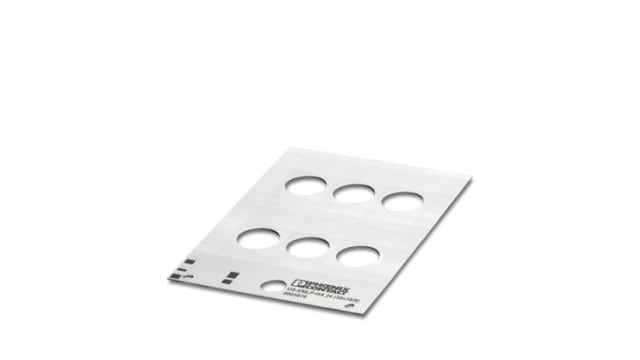 Phoenix Contact US-EML White on White Cable Labels, 66 mm Length, 30 mm Width, 66mm Label Length, 30mm Label Width | 0803876