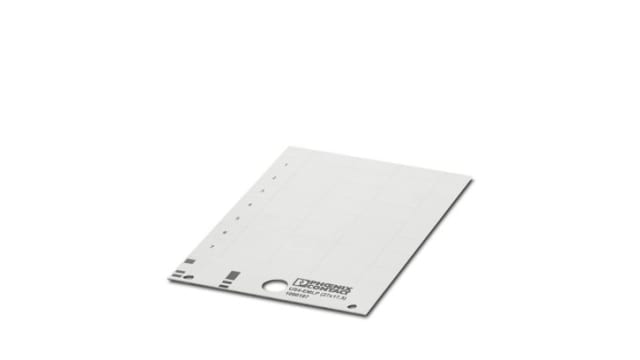 Phoenix Contact US4-EMLP White on White Cable Labels, 17.5 mm Length, 27 mm Width, 17.5mm Label Length, 27mm Label Width | 1090187