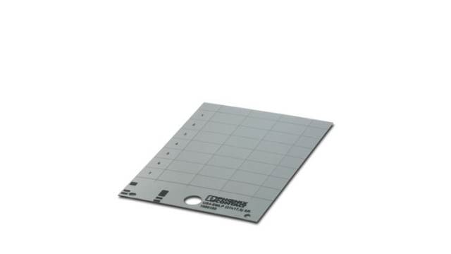 Phoenix Contact US4-EMLP Silver on Silver Cable Labels, 17.5 mm Length, 27 mm Width, 17.5mm Label Length, 27mm Label | 1090189