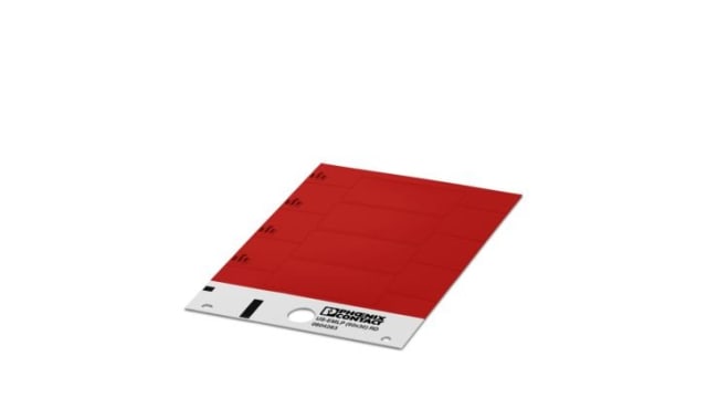 Phoenix Contact US-EML Red on Red Cable Labels, 30 mm Length, 60 mm Width, 30mm Label Length, 60mm Label Width | 0804283