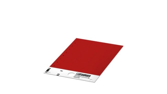 Phoenix Contact US-EML Red on Red Cable Labels, 15 mm Length, 27 mm Width, 14.9mm Label Length, 26.9mm Label Width | 0804448