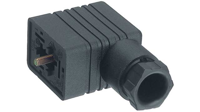 Hirschmann GM 209 NJ 2 + PE, Socket Solenoid Connector, 250 V Voltage | GM 209 NJ BLACK