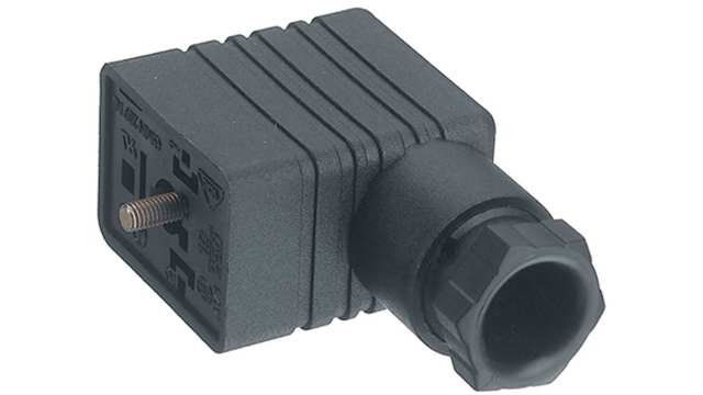 Hirschmann GMN 209 NJ 2 + PE DIN 43650, Socket DIN 43650 Solenoid Connector, 250 V Voltage | GMN 209 NJ BLACK